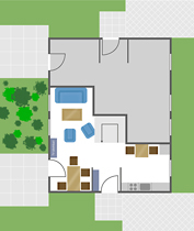 Grundriss der Boddenwohnung