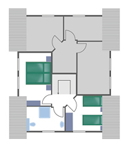 Grundriss der Boddenwohnung